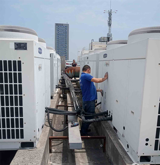 东河中央空调制热和不制冷系统维修方法